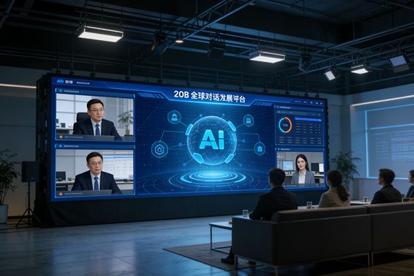 AI治理與創(chuàng)新并行，維康COB顯示屏助力全球?qū)υ捒梢暬?><span id=