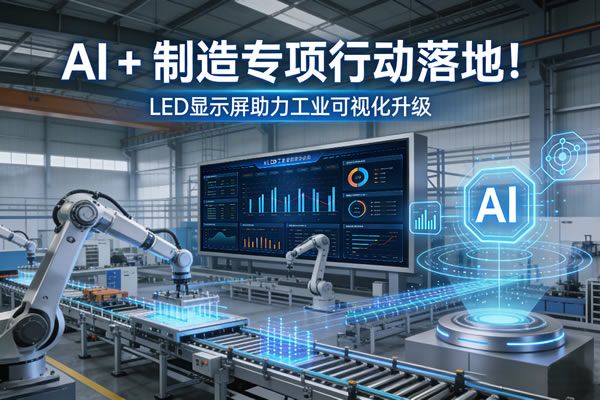 AI+制造專項(xiàng)行動(dòng)落地！維康國(guó)際LED顯示屏助力工業(yè)可視化升級(jí)