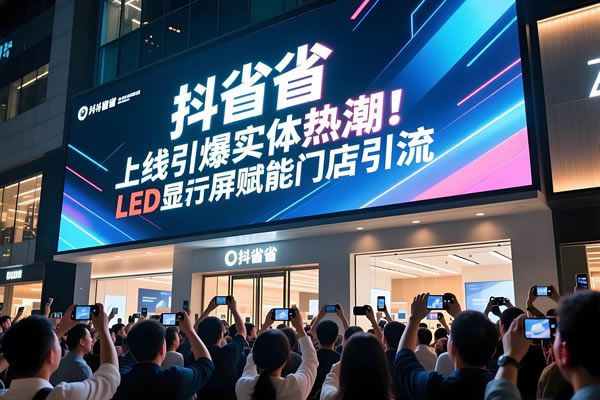 抖音 “抖省省” 上線引爆實體熱潮！LED 顯示屏賦能門店引流，維康國際助力商家全域增長